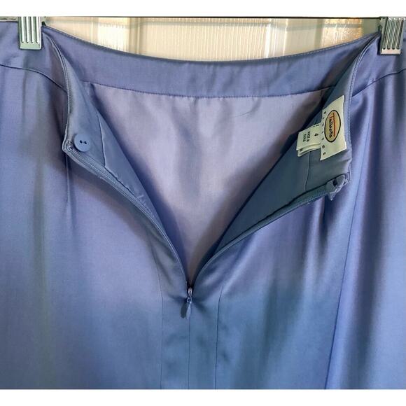 Talbots Petites Silk Blend Lavender Skirt Back Zipper Midi Length - Size 4 - Picture 4 of 6
